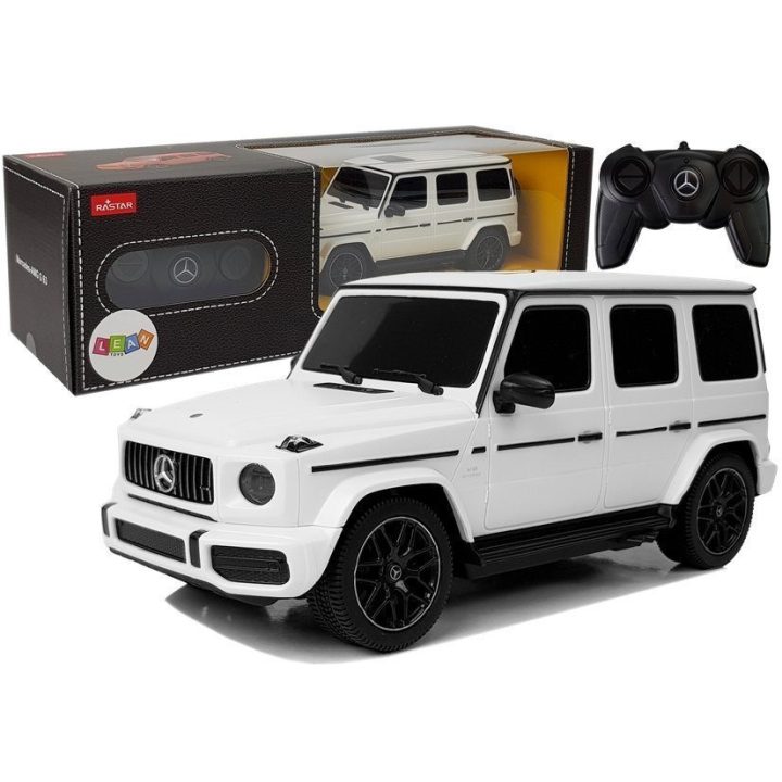 Baltas Mercedes‑Benz AMG G63 nuotoliniu būdu valdomas modelis 1:24