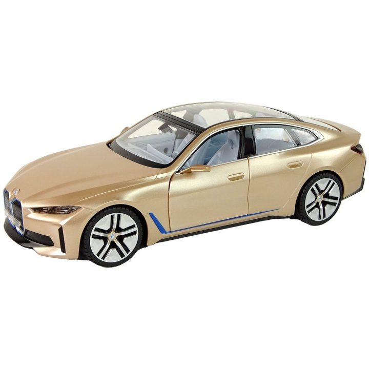 Auksinis BMW i4 nuotolinio valdymo modelis 1:14 (Rastar)