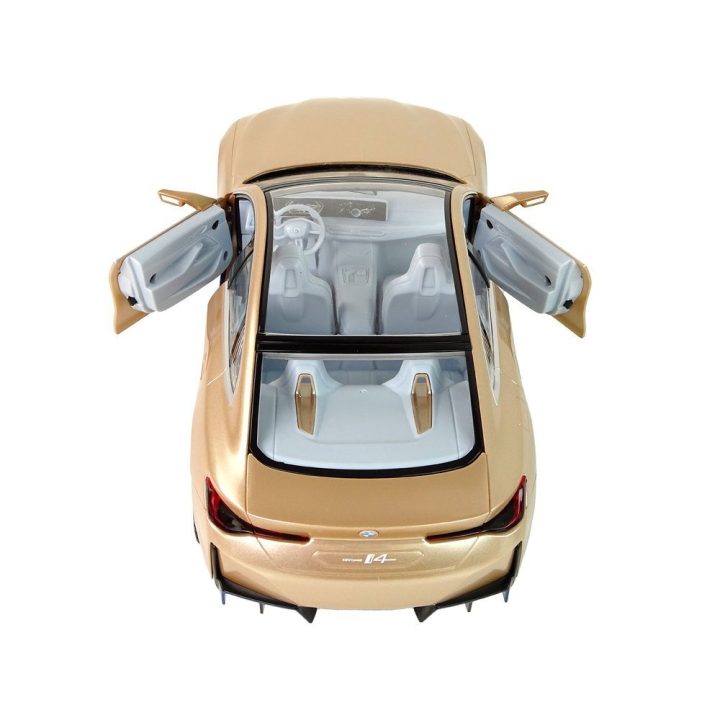 Auksinis BMW i4 nuotolinio valdymo modelis 1:14 (Rastar)