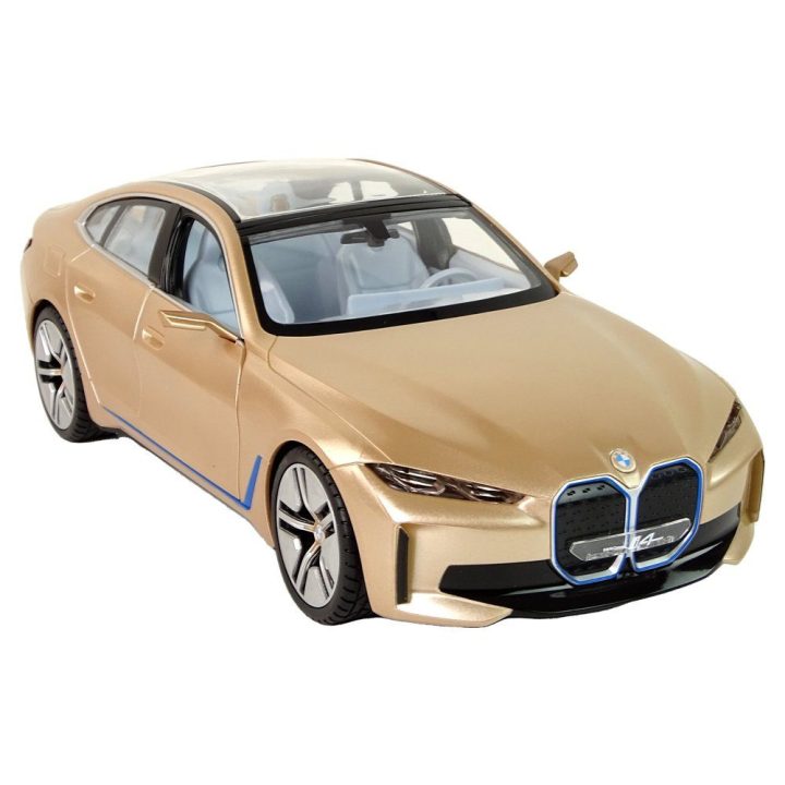 Auksinis BMW i4 nuotolinio valdymo modelis 1:14 (Rastar)