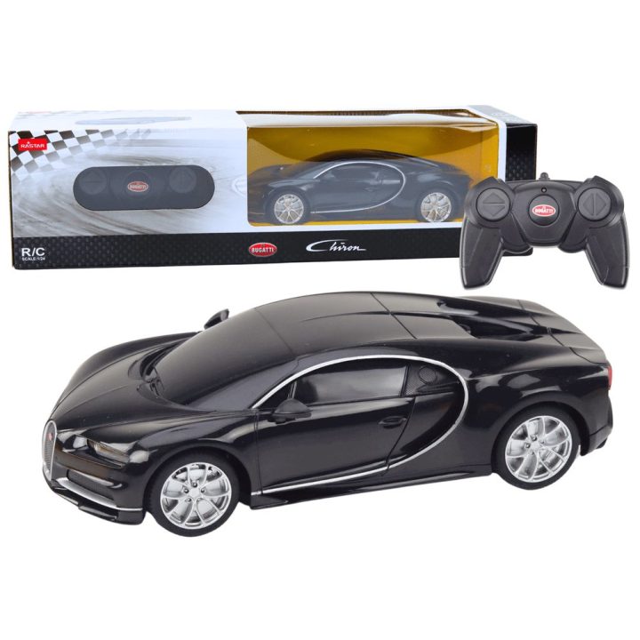 Bugatti Veyron Chiron 1:24 nuotoliniu būdu valdomas modelis, juodas