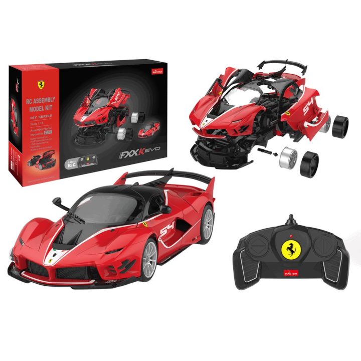 Nuotoliniu būdu valdomas konstruktorius Ferrari FXXK EVO, raudonas (1:18, 88 vnt.)