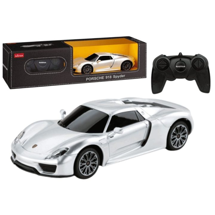 Porsche 918 Spyder nuotoliniu būdu valdomas modelis 1:24, sidabrinis