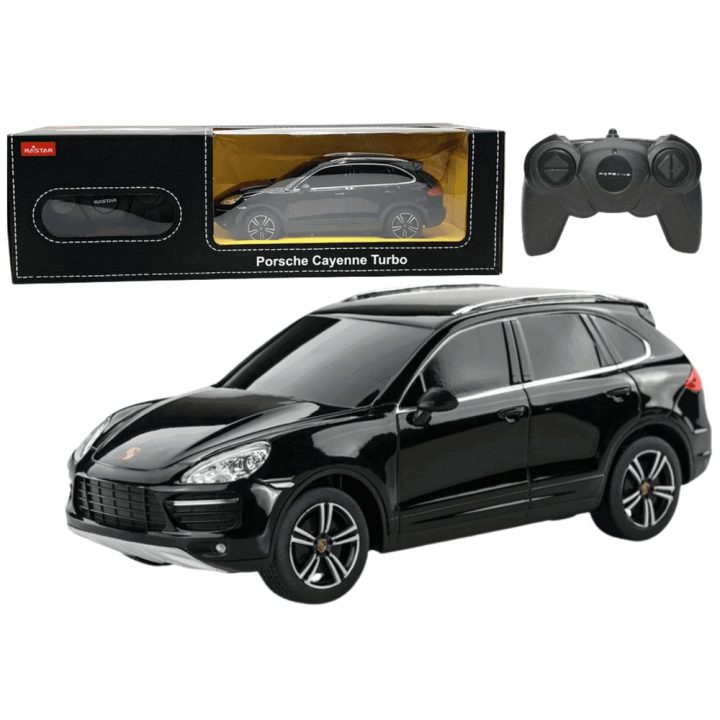 Porsche Cayenne Turbo nuotoliniu valdymu 1:24, juodas