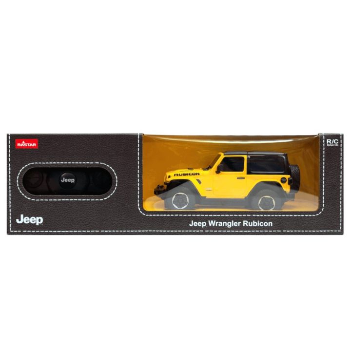 JEEP Wrangler JL Rubicon nuotolinis modelis 1:24, geltonas