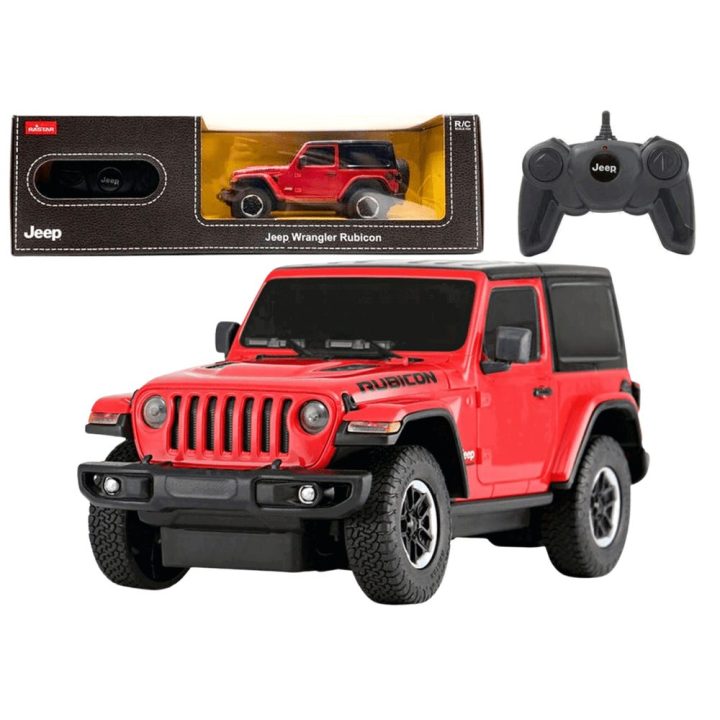 Raudonas 1:24 nuotolinis JEEP Wrangler JL Rubicon