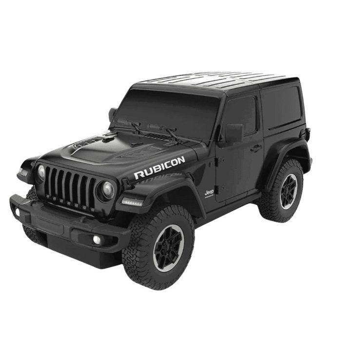 JEEP Wrangler JL Rubicon 1:24 nuotoliniu būdu valdomas modelis, juodas