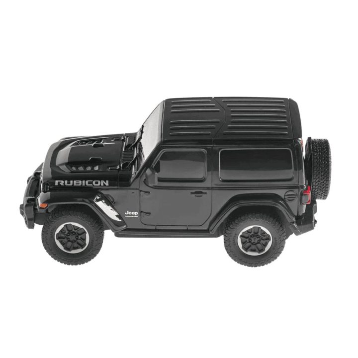 JEEP Wrangler JL Rubicon 1:24 nuotoliniu būdu valdomas modelis, juodas