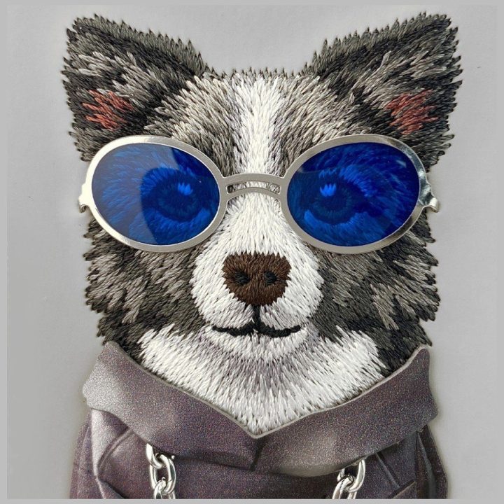iPhone 17 dėklas Nimmy Glasses Cool Dog pilkas