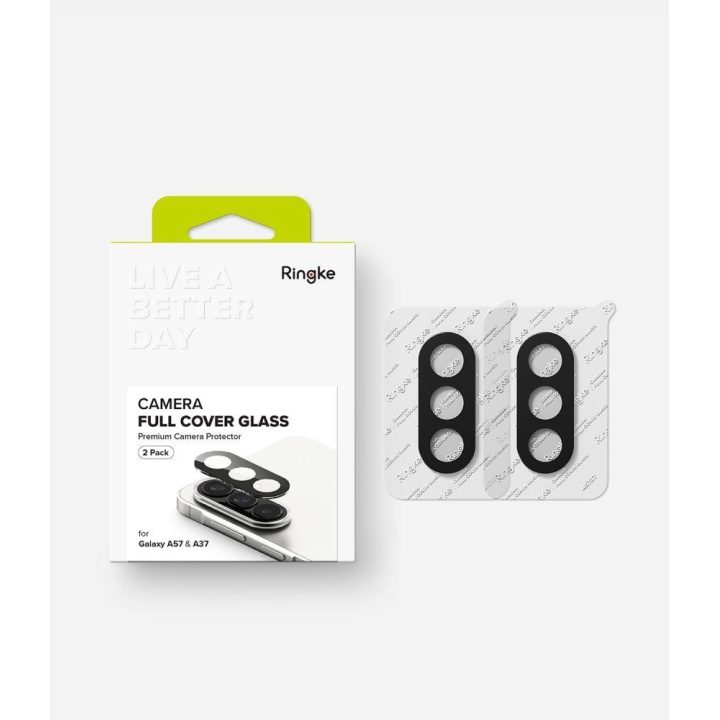 Samsung Galaxy A37 / A57 5G kameros apsauginė plėvelė Ringke Camera Full Cover juoda