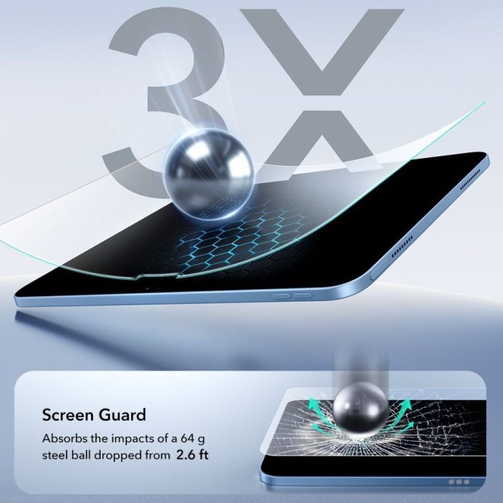 iPad 10.9" / 11" grūdintas ekrano stiklas ESR Paper Feel (skaidrus), 2 vnt
