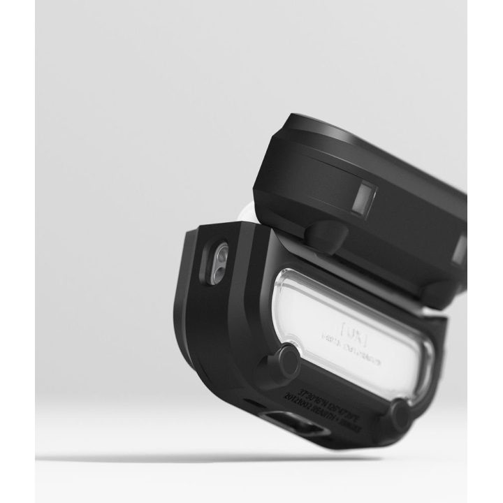 Apple AirPods Pro 3 dėklas Ringke UX Magnetic juodas ir skaidrus