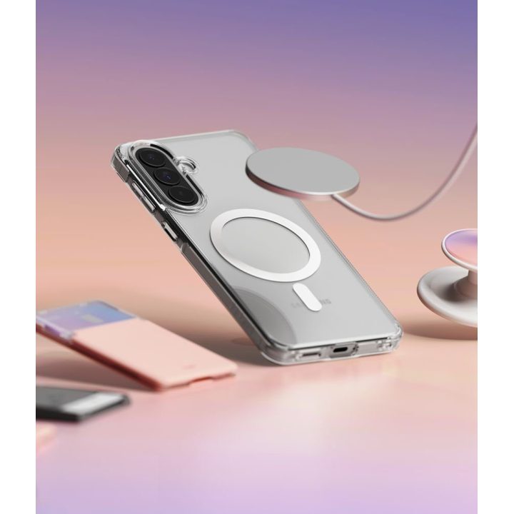 Samsung Galaxy A57 5G dėklas Ringke Fusion Magnetic MagSafe skaidrus