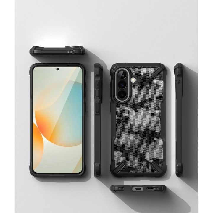Samsung Galaxy A57 5G dėklas Ringke Fusion X juodas–pilkas