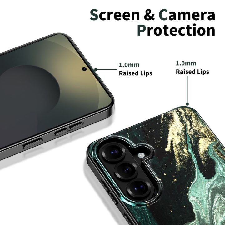 Samsung Galaxy S26 dėklas Tech‑Protect Lamano MagSafe juodas ir žalias