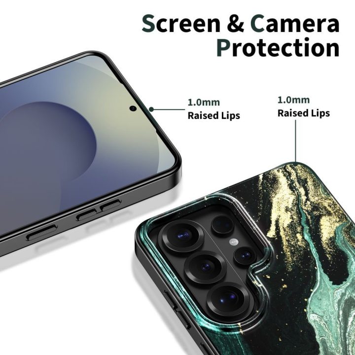 Samsung Galaxy S26 Ultra dėklas Tech‑Protect Lamano MagSafe juodas ir žalias