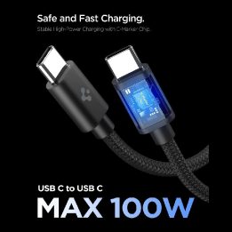 Spigen Essential 45W USB‑C sieninis įkroviklis, juodas