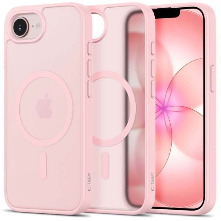 iPhone 16E / 17E dėklas Tech‑Protect BasicMag rožinis