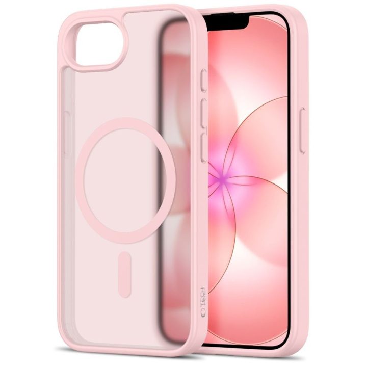 iPhone 16E / 17E dėklas Tech‑Protect BasicMag rožinis