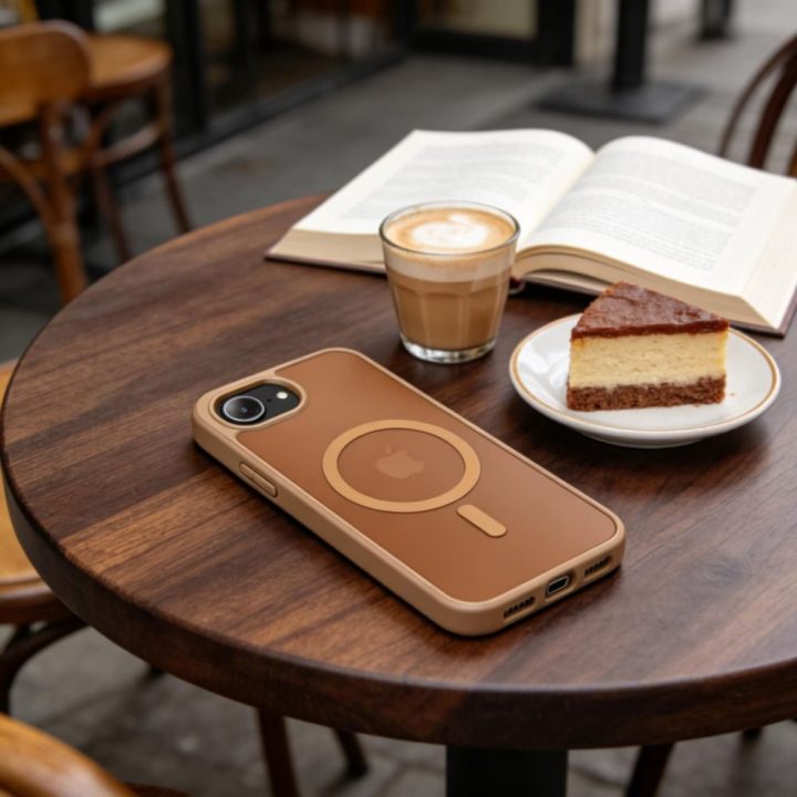 iPhone 16E / 17E dėklas Tech‑Protect BasicMag rudas