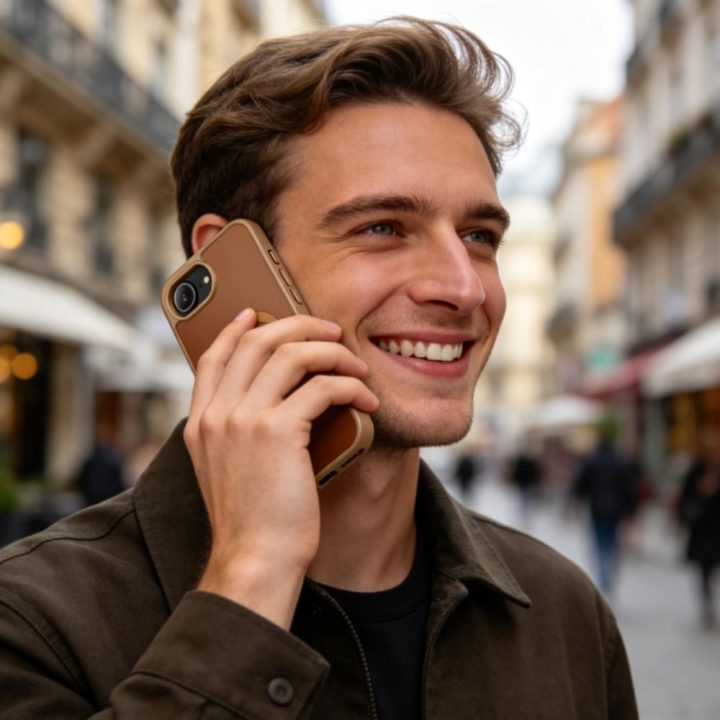 iPhone 16E / 17E dėklas Tech‑Protect BasicMag rudas