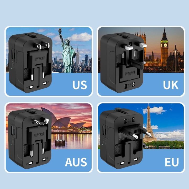 Tech-Protect TA300 kelioninis adapteris (EU/UK/US/AU) juodas