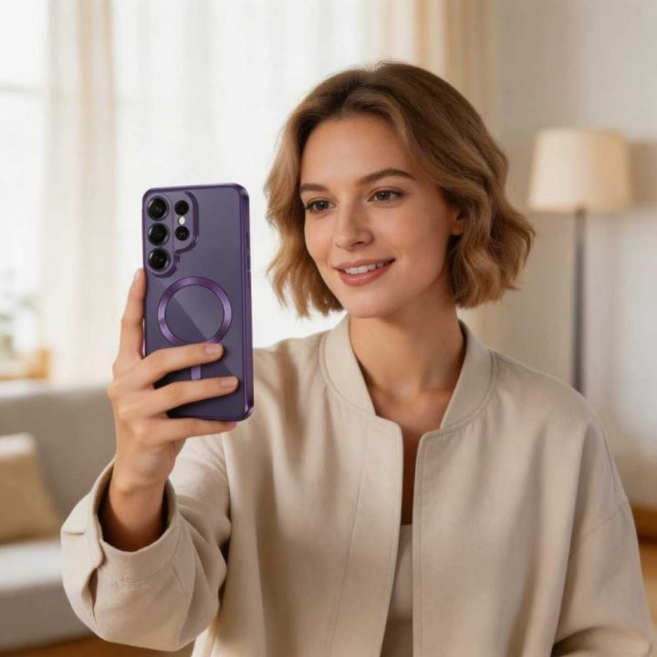 Samsung Galaxy S26 Ultra dėklas Tech‑Protect MagFlex MagSafe violetinis