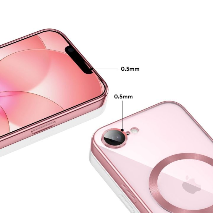 iPhone 16E / 17E dėklas Tech‑Protect MagFlex rožinis