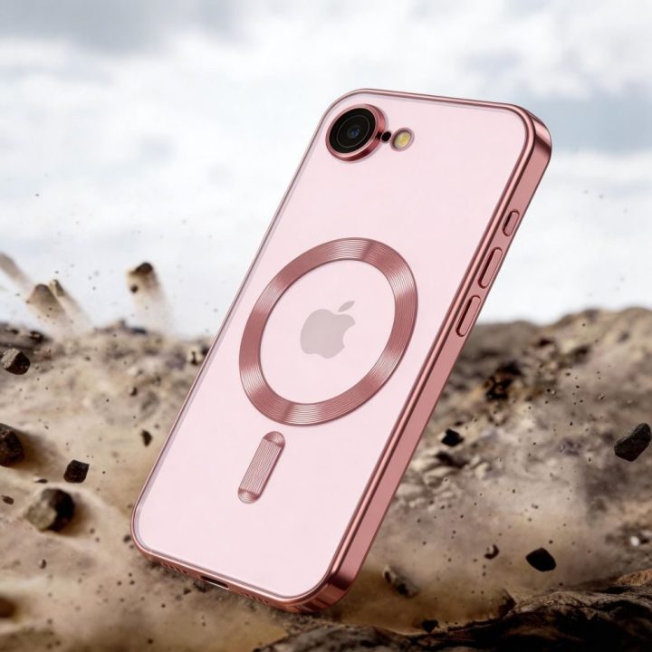 iPhone 16E / 17E dėklas Tech‑Protect MagFlex rožinis