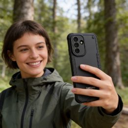 Samsung Galaxy A57 5G dėklas Tech‑Protect Rugged Shield juodas