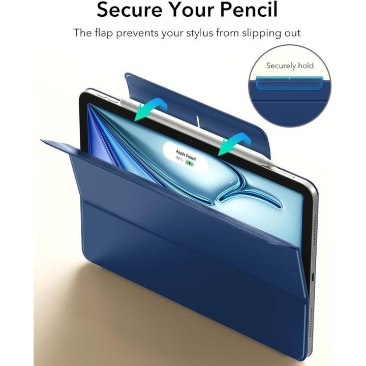 Apple iPad Air 10.9" / 11" dėklas ESR Rebound Magnetic tamsiai mėlynas