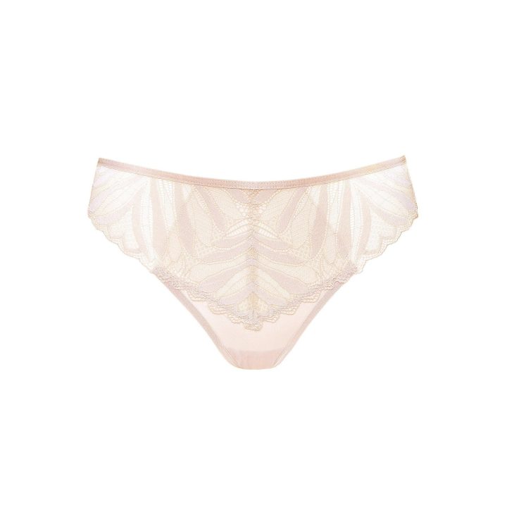 Eclipse lace thong beige
