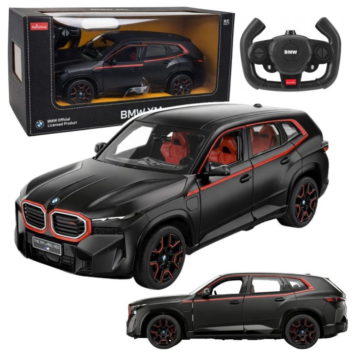 BMW XM nuotolinio valdymo automobilis 1:14 juodas