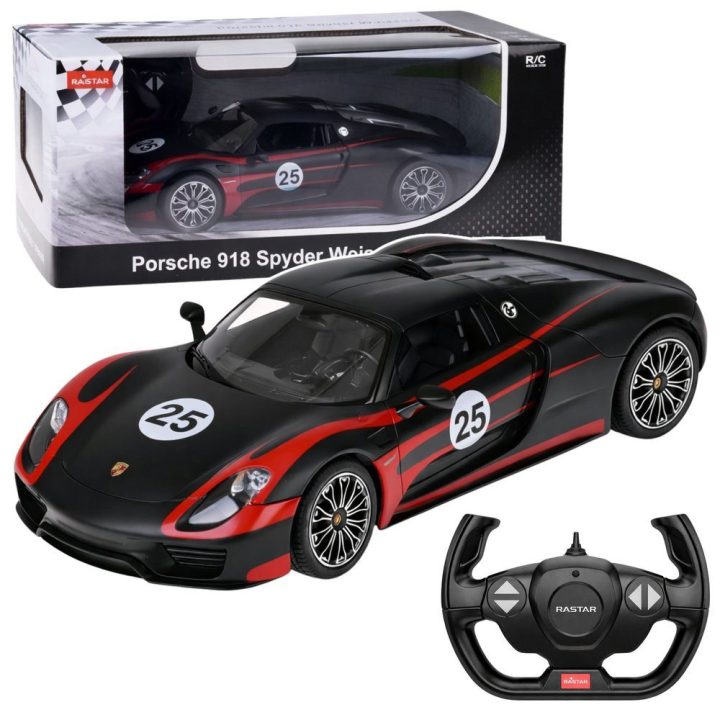 Nuotoliniu būdu valdomas Porsche 918 Spyder Performance 1:14 juodas Rastar