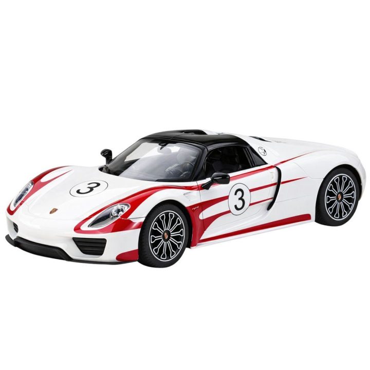 Porsche 918 Spyder Performance nuotolinio valdymo automobilis Rastar 1:14, baltas