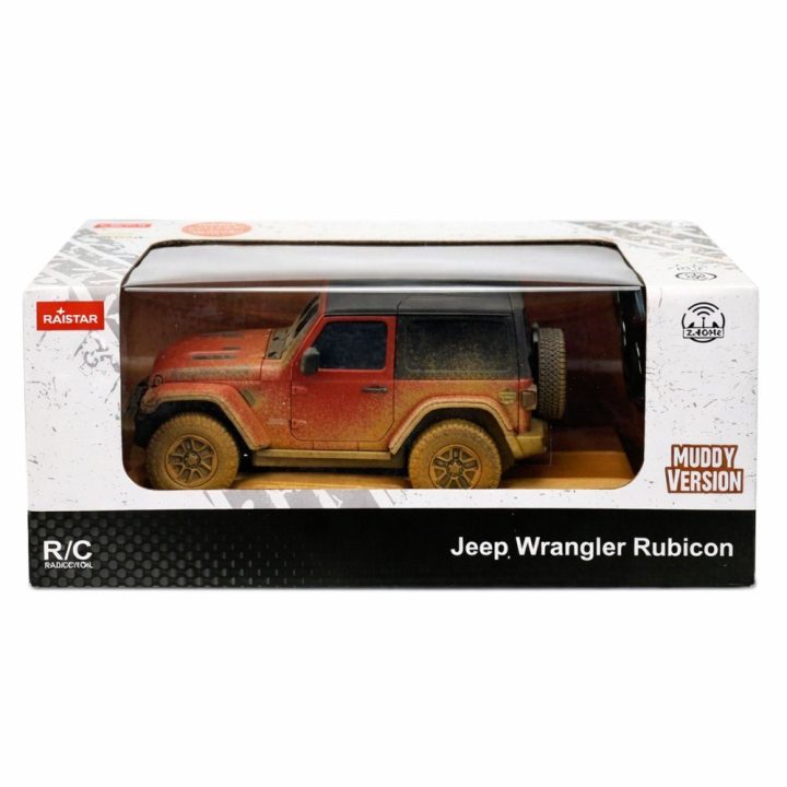Jeep Wrangler Rubicon Muddy nuotoliniu būdu valdomas R/C automobilis 1:24 Rastar raudonas