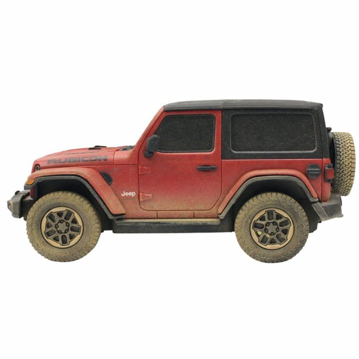 Jeep Wrangler Rubicon Muddy nuotoliniu būdu valdomas R/C automobilis 1:24 Rastar raudonas