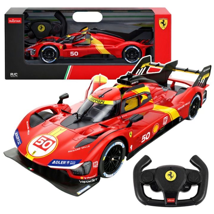 Ferrari 499P valdomas modelis 1:24 Rastar, raudonas