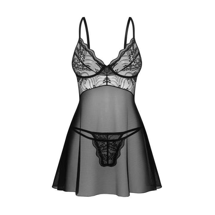 Moteriška babydoll naktinukė Perisia su stringais