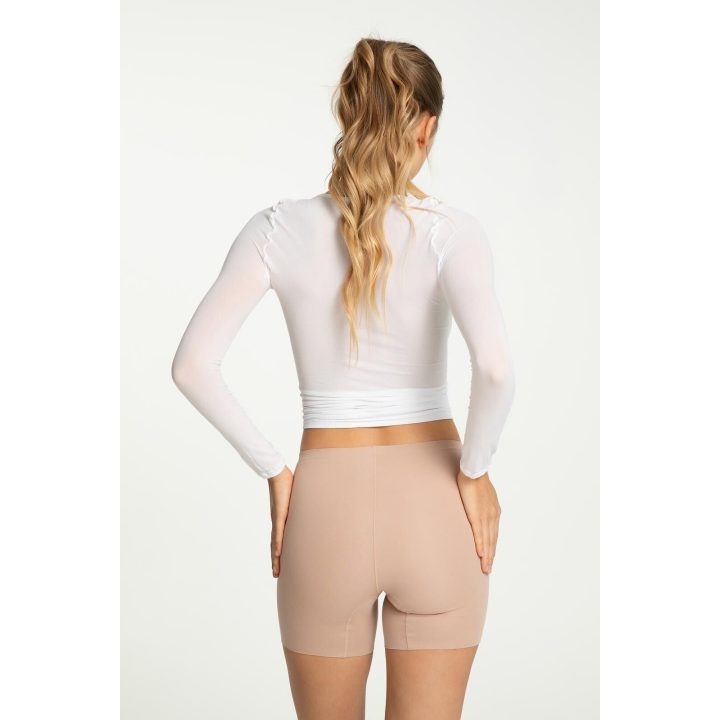 Smėlinės spalvos moteriškos bermudų kelnaitės Cotton Mood