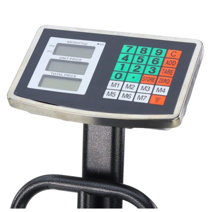 Elektroninės platforminės svarstyklės 200 kg / 20 g juoda