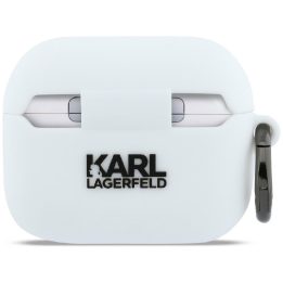 AirPods Pro 3 dėklas Karl Lagerfeld Silicone Karl Head 3D baltas