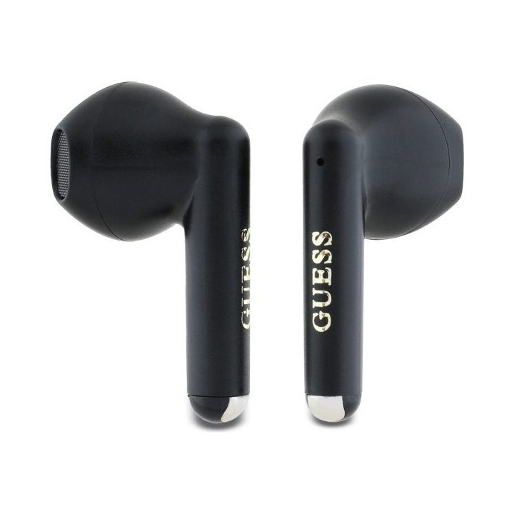 Belaidės į ausį ausinės Guess Printed Classic Logo juodos