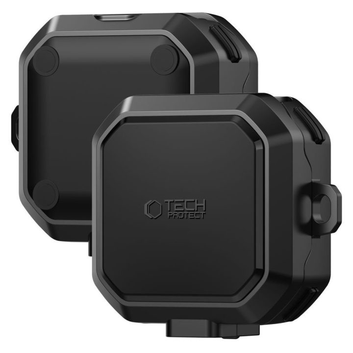 Samsung Galaxy Buds 4 / Buds 4 Pro dėklas Tech‑Protect Carbonox MagSafe juodas