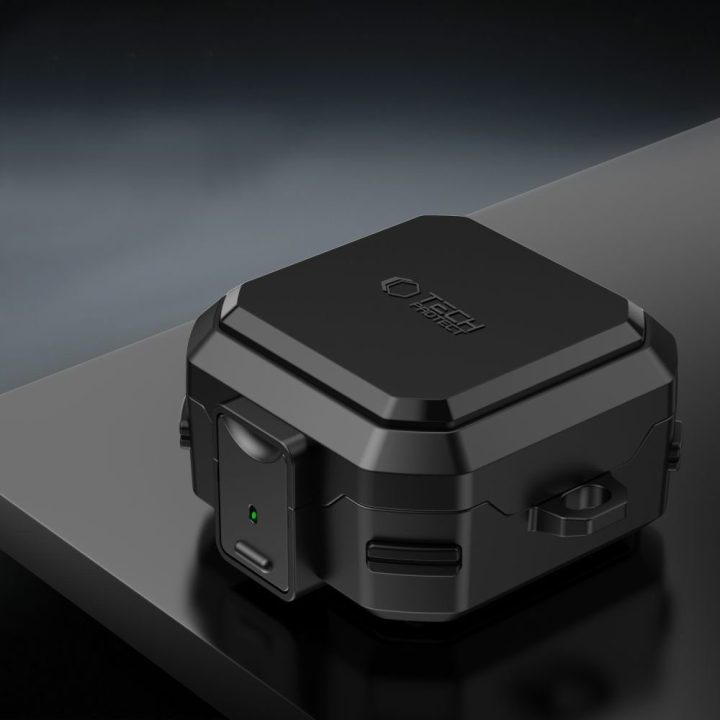 Samsung Galaxy Buds 4 / Buds 4 Pro dėklas Tech‑Protect Carbonox MagSafe juodas
