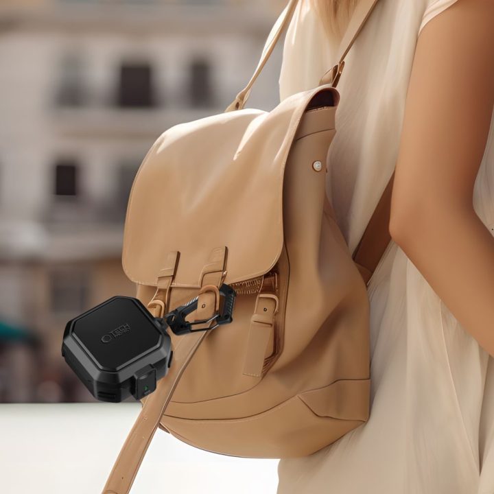 Samsung Galaxy Buds 4 / Buds 4 Pro dėklas Tech‑Protect Carbonox MagSafe juodas