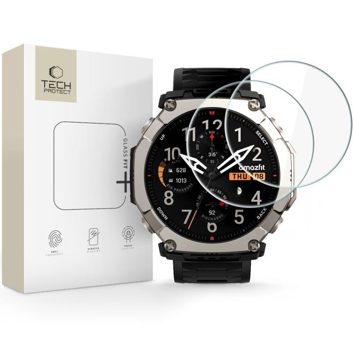 Amazfit T‑Rex Ultra 2 grūdintas stiklas Tech‑Protect Glass Fit+, 2 vnt.
