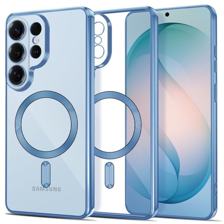Samsung Galaxy S26 Ultra dėklas Tech‑Protect MagFlex skaidrus, šviesiai mėlynas