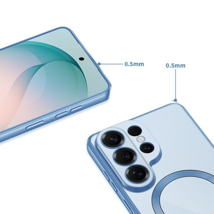 Samsung Galaxy S26 Ultra dėklas Tech‑Protect MagFlex skaidrus, šviesiai mėlynas