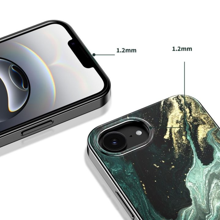 iPhone 16E / 17E dėklas Tech-Protect Lamano MagSafe juodas ir žalias